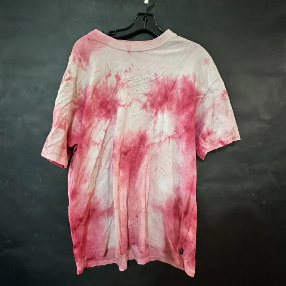 Pink Nike tie Dye Tee Shirt T-shirt Handmade Size Large  Short Sleev